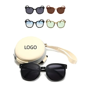 Custom Logo Foldable Polarized Sunglasses with Case
