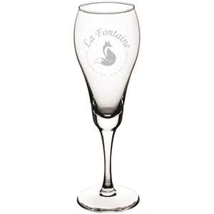 Lasered Acopa Select 8.5 oz. Tulip Flute Glass