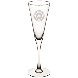 Lasered Acopa Select 6 oz. Trumpet Flute Glass