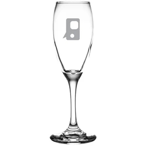 Lasered Libbey Teardrop 5.75 oz. Flute Glass