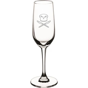 Lasered Acopa Radiance 6.5 oz. Flute Glass