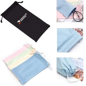 Microfiber Sunglass Pouch With Drawstring