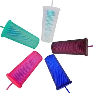 Double Layer Plastic Durian Cup Outdoor Large Capacity 650mL