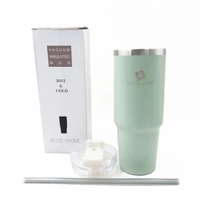 Custom Logo 30oz Double Wall Vacuum Insulated Stainless Steel Bottle