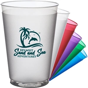 12 Oz. Flex Frosted Stadium Cup W/ Flexible Plastic