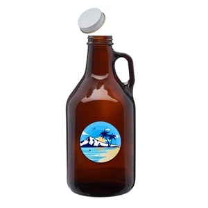 32 Oz. Amber Glass Growlers