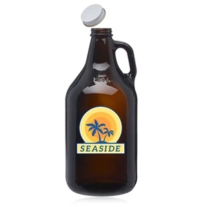 64 Oz. Amber Glass Growlers