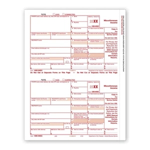 Laser 1099-MISC Income, Federal Copy A