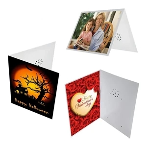 Full Color Total Customized Greeting Card With Recorder For