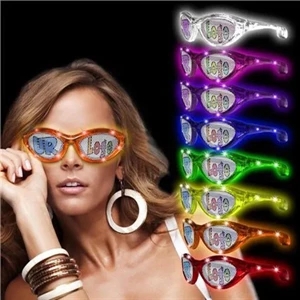Custom Logo LED Red Novelty Custom Sunglasses