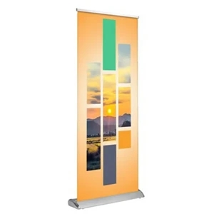 FULL COLOR PRINTED-DELUXE RETRACTABLE BANNER&STAND 33"X81"