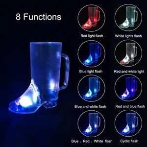 Boot-shaped beer mugs