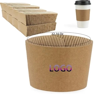 Custom Kraft Paper Beverage Holder Cup Sleeves