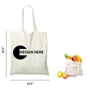Custom Logo 10 oz. Natural Cotton Canvas Tote Bag w/ Custom Imprint
