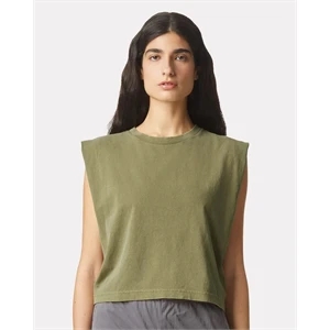 American Apparel Garment-Dyed Women's Heavyweight Muscle Tee