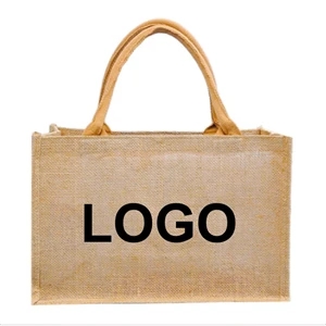 Burlap Tote Bag Wedding Shopping DIY Decorating