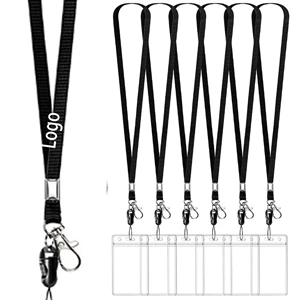 Id Card Badge Holder With Telescopic Lanyard