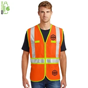 Recycled Hi Vis Class 2 Reflective Safety Vest W/ 4 Pockets