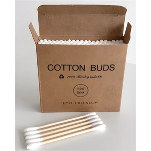 100sticks/boxDouble Round Head Bamboo Stick Cotton Buds