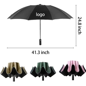 Custom Logo Auto Open Car Inversion Folding Business Umbrella