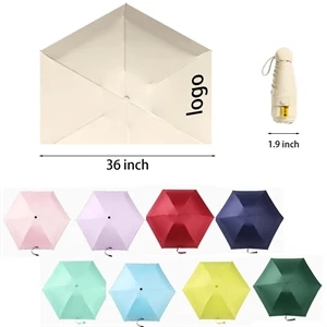 Custom Logo 5 Fold Mini Capsule Pocket Compact Travel Umbrella