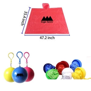 Portable disposable raincoat outdoor Rain Ponchos Ball