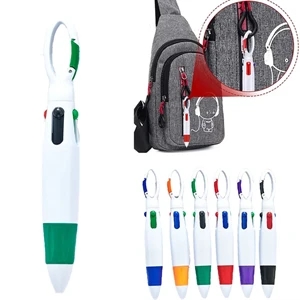 Carabiner 4 Color Retractable Pens