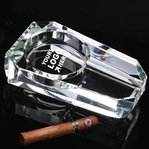 Clear Crystal Single Cigar Ashtray