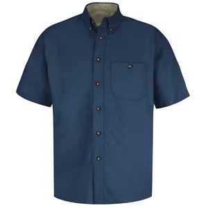 Red Kap® Men's Short Sleeve Cotton Contrast Dress Shirt