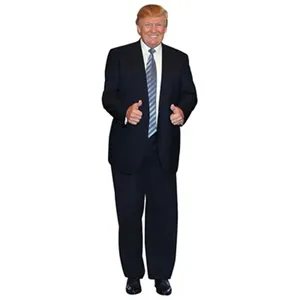 DONALD TRUMP BLUE TIE CARDBOARD CUTOUT STAND UP