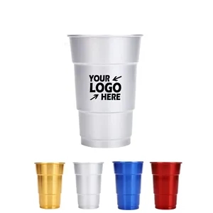 16 oz Aluminum Reusable Stadium Party Beer Cup