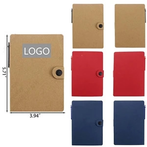 Recycled Compact Sticky Notepad With Pen
