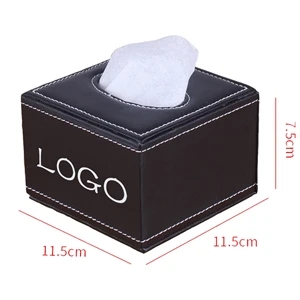 Leather Square Tissue Box Covers