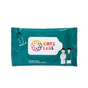 Antibacterial Pouch Wipes - Doctor and Nurse - 15 PC