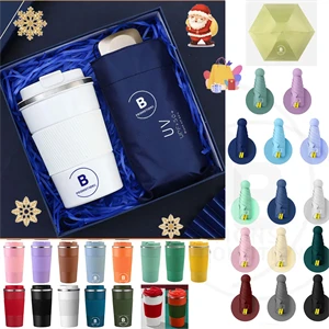 UV Protection Umbrella w/12oz Travel Coffee Mug Gift Box Set