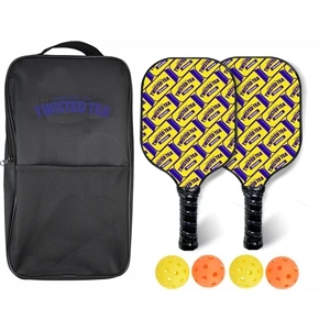 Premium Fiberglass Pickleball Paddle Set of 2 with Balls