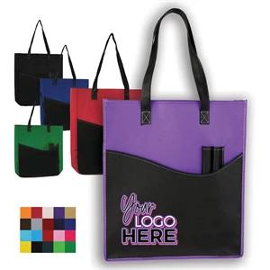 Custom Logo Non Woven Versatile Tote Bag With Pocket