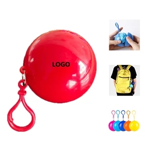 Portable Disposable Raincoat Ball Key Chain