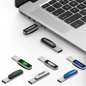 Book Clip Style USB Flash Drive with LED Light LOGO Custom