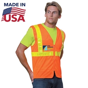 USA Made Class 2 Mesh Reflective Safety Vest