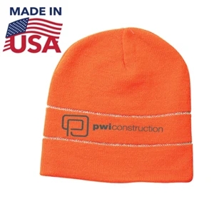 USA-Made Headwear Acrylic Safety Knit Beanie