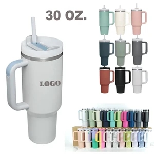 30 OZ Tumbler with Handle and Straw Lid