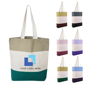 Custom Tri-color Cotton Tote bag