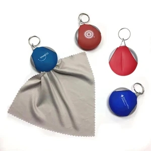 Pocket Microfiber Lens Cloth Key Chain