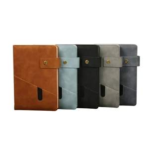 Leather Cover Notebook w/  Phone Pocket