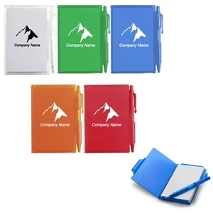 Plastic Case Jotter Pad With Pen