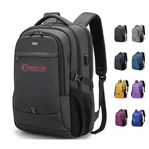 Custom Logo 17 Inch Laptop Backpacks with USB Charging Port for Travel
