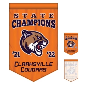 2' x 3' Championship Banner Single Sided V-Cut