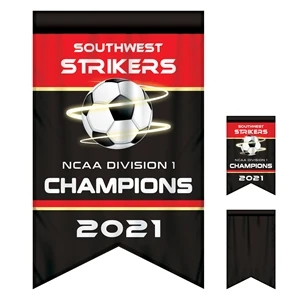 2' x 3' Championship Banner SS with BL Dove Tail Cut