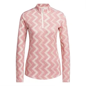 Adidas Ladies Ultimate365 Printed Quarter Zip Mock